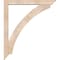 Ekena Millwork Thorton Traditional Smooth Bracket w/ Offset Brace, Douglas Fir, 5 1/2"W x 42"D x 48"H BKT0604X42X48THR01SDF - alternate 4